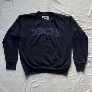 Boston Navy Blue Crewneck Seeatshirt, Size M